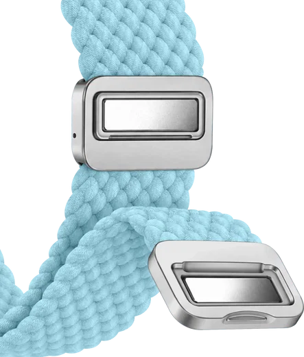 SBG Universeel Smartwatch Bandje - Gevlochten Nylon - 22MM - Mint afbeelding 11
