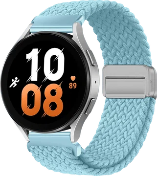 SBG Universeel Smartwatch Bandje - Gevlochten Nylon - 22MM - Mint