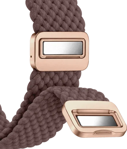 SBG Universeel Smartwatch Bandje - Gevlochten Nylon - 22MM - Smokey Purple afbeelding 11