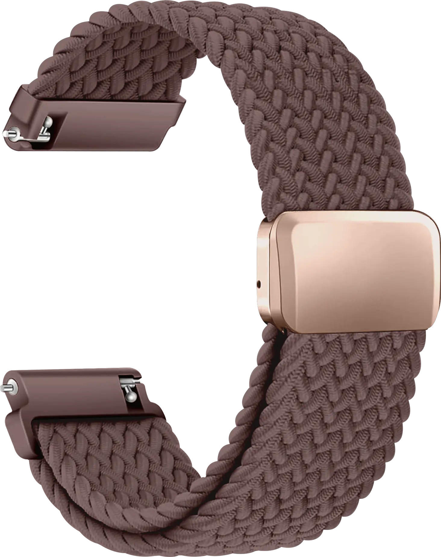 SBG Universeel Smartwatch Bandje - Gevlochten Nylon - 22MM - Smokey Purple afbeelding 9