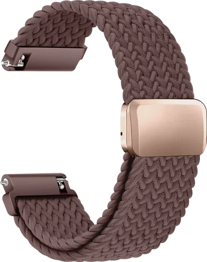 SBG Universeel Smartwatch Bandje - Gevlochten Nylon - 22MM - Smokey Purple afbeelding 9
