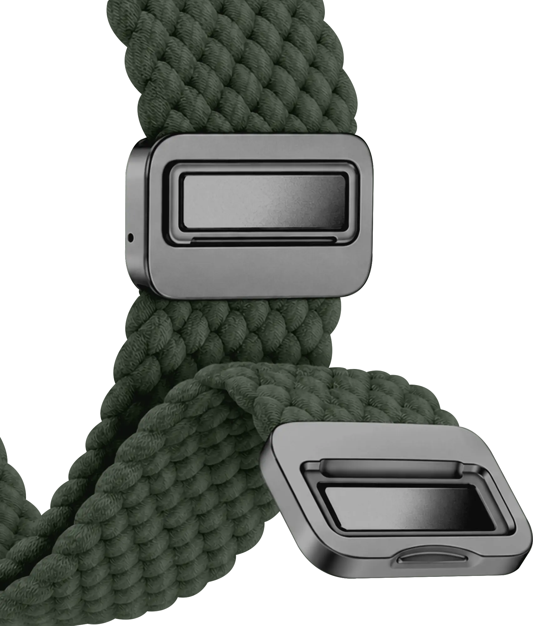 SBG Gevlochten Nylon - Apple Watch Bandje - 49/46/45/44/42MM - Donkergroen afbeelding 12