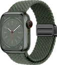 SBG Gevlochten Nylon - Apple Watch Bandje - 49/46/45/44/42MM - Donkergroen