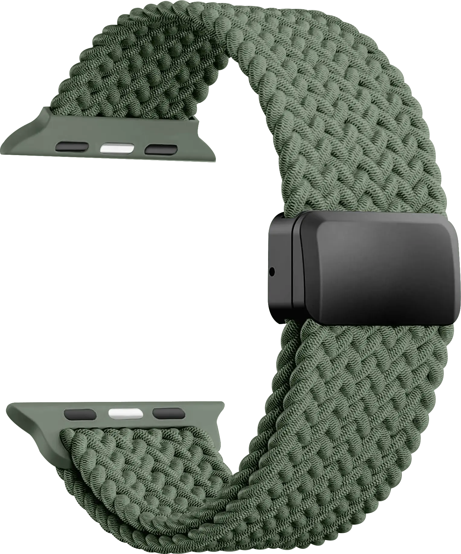 SBG Gevlochten Nylon - Apple Watch Bandje - 49/46/45/44/42MM - Donkergroen afbeelding 10