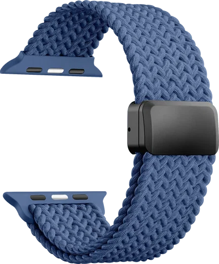 SBG Gevlochten Nylon - Apple Watch Bandje - 49/46/45/44/42MM - Donkerblauw afbeelding 10