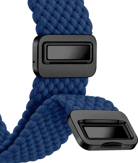 SBG Gevlochten Nylon - Apple Watch Bandje - 49/46/45/44/42MM - Donkerblauw afbeelding 12