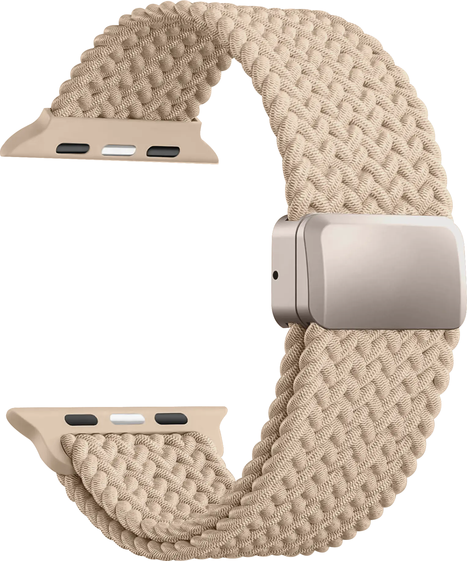 SBG Gevlochten Nylon - Apple Watch Bandje - 49/46/45/44/42MM - Beige afbeelding 10