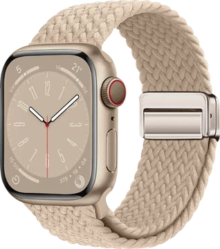 SBG Gevlochten Nylon - Apple Watch Bandje - 49/46/45/44/42MM - Beige