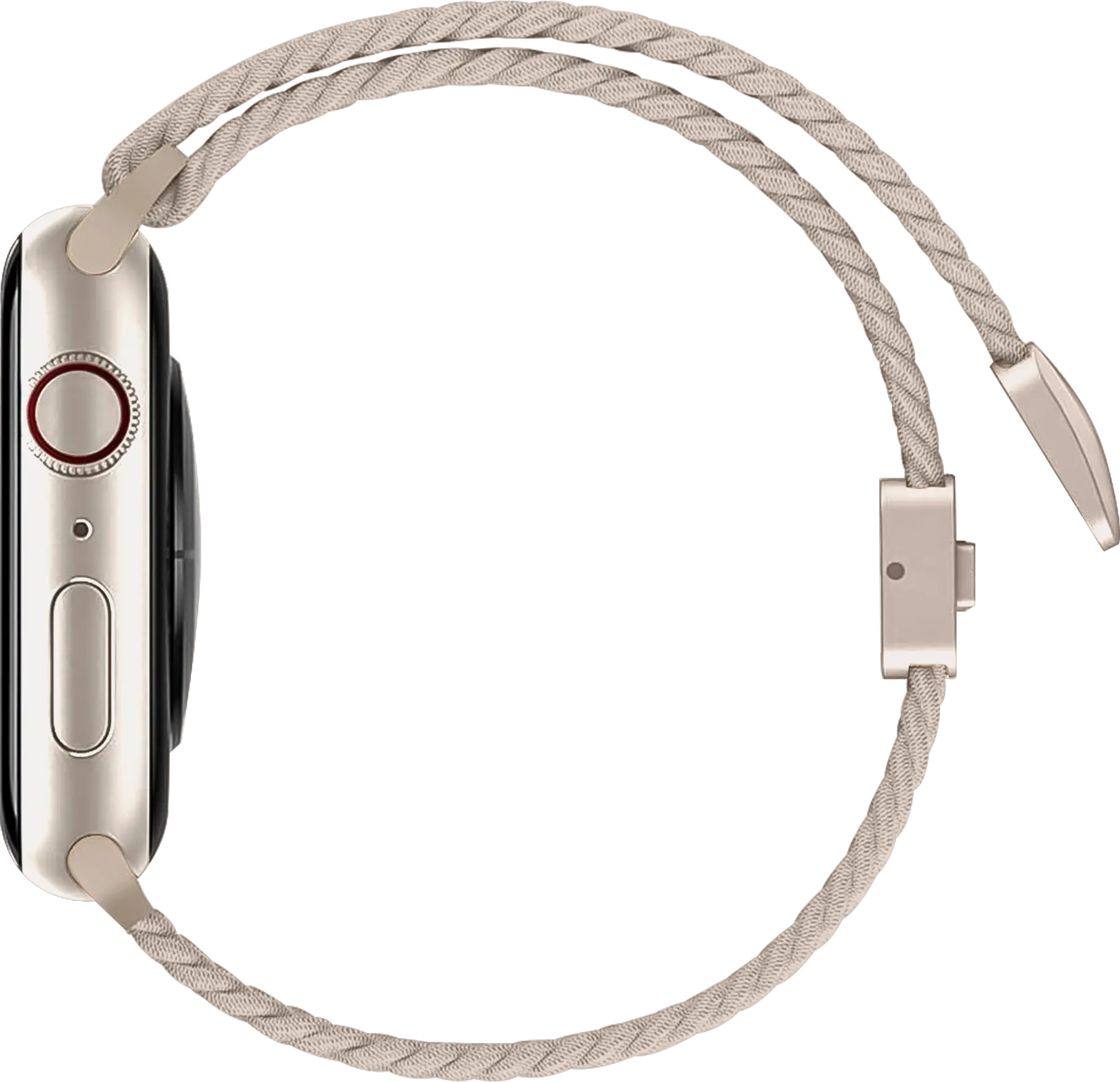 SBG Gevlochten Nylon - Apple Watch Bandje - 49/46/45/44/42MM - Sterrenlicht afbeelding 9