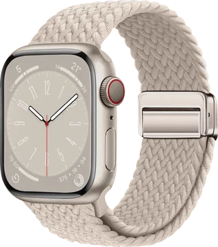 SBG Gevlochten Nylon - Apple Watch Bandje - 49/46/45/44/42MM - Sterrenlicht
