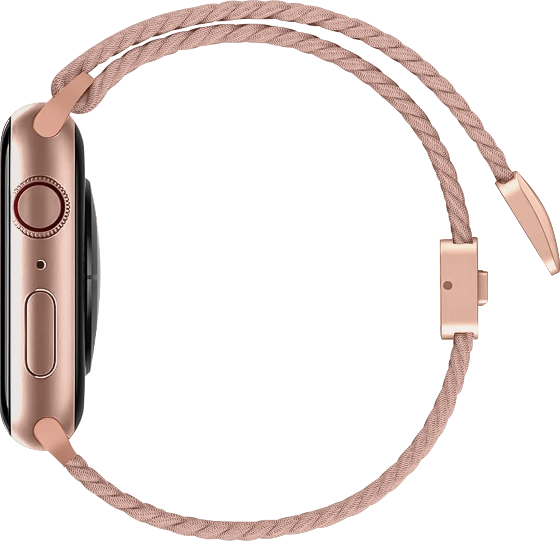 SBG Gevlochten Nylon - Apple Watch Bandje - 49/46/45/44/42MM - Roze afbeelding 9