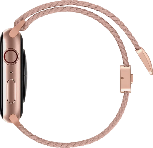 SBG Gevlochten Nylon - Apple Watch Bandje - 49/46/45/44/42MM - Roze afbeelding 9
