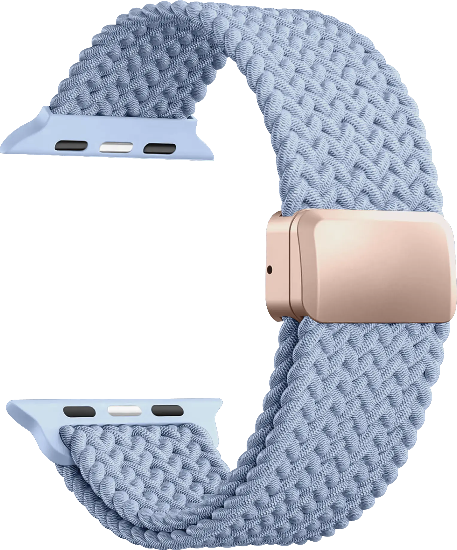 SBG Gevlochten Nylon - Apple Watch Bandje - 49/46/45/44/42MM - Lichtblauw afbeelding 10