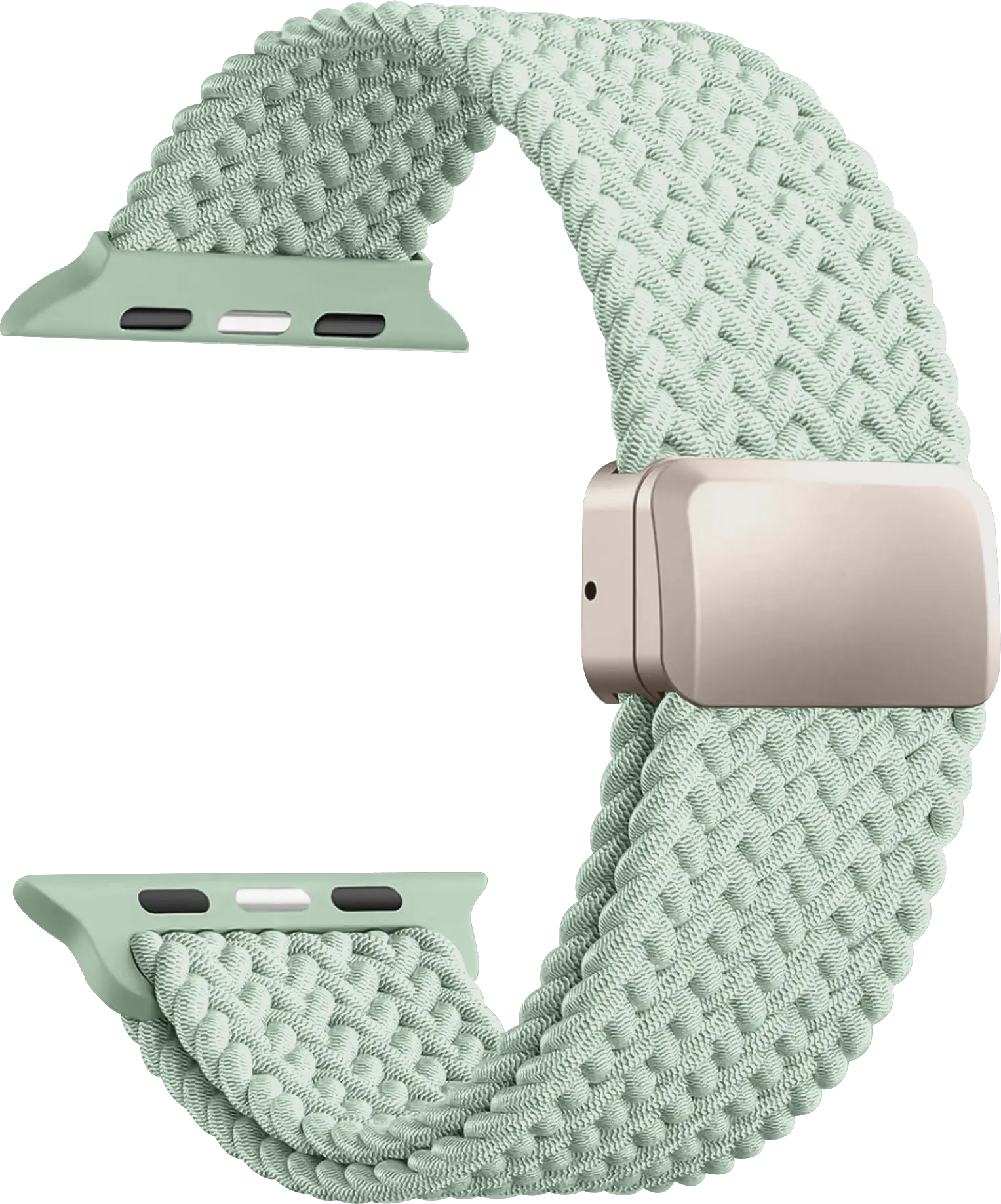SBG Gevlochten Nylon - Apple Watch Bandje - 49/46/45/44/42MM - Lichtgroen afbeelding 10