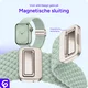 SBG Gevlochten Nylon - Apple Watch Bandje - 49/46/45/44/42MM - Lichtgroen afbeelding 2