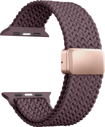 SBG Gevlochten Nylon - Apple Watch Bandje - 49/46/45/44/42MM - Smokey Purple afbeelding 10