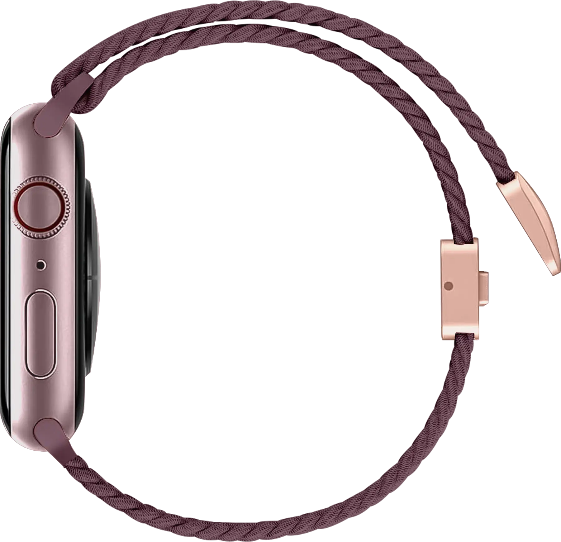 SBG Gevlochten Nylon - Apple Watch Bandje - 49/46/45/44/42MM - Smokey Purple afbeelding 9