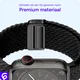 SBG Gevlochten Nylon - Apple Watch Bandje - 38/40/41/42MM - Zwart afbeelding 6