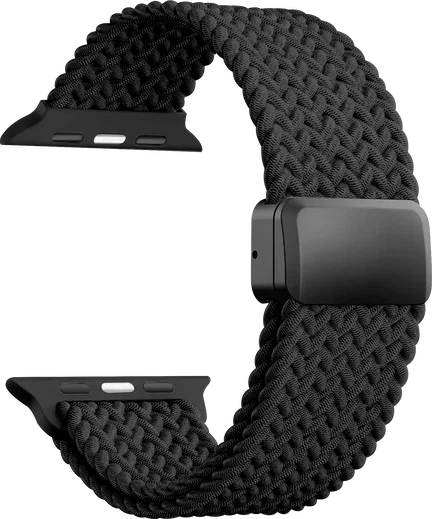 SBG Gevlochten Nylon - Apple Watch Bandje - 38/40/41/42MM - Zwart afbeelding 10