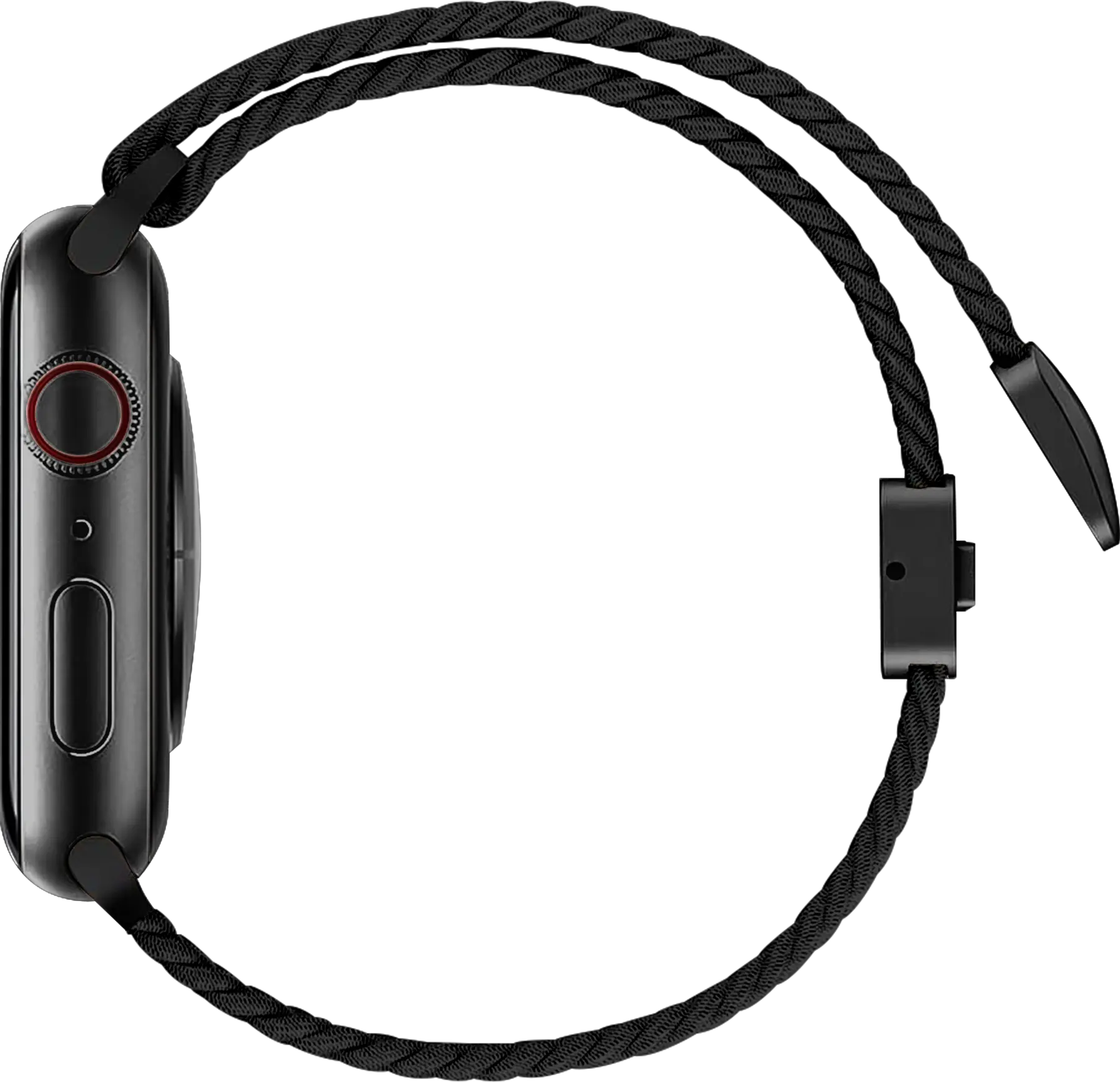 SBG Gevlochten Nylon - Apple Watch Bandje - 38/40/41/42MM - Zwart afbeelding 9