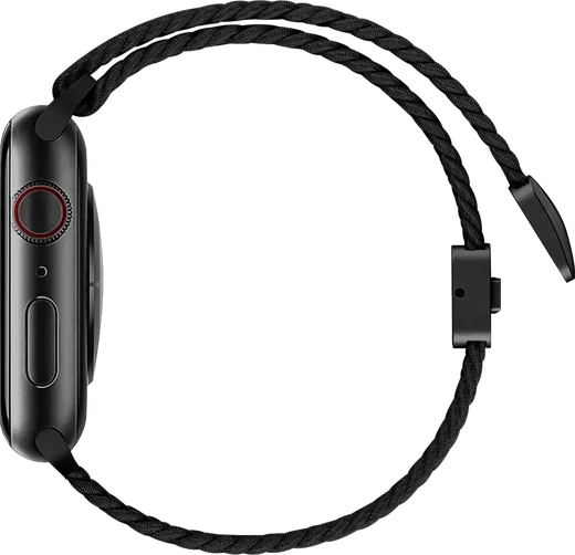 SBG Gevlochten Nylon - Apple Watch Bandje - 38/40/41/42MM - Zwart afbeelding 9