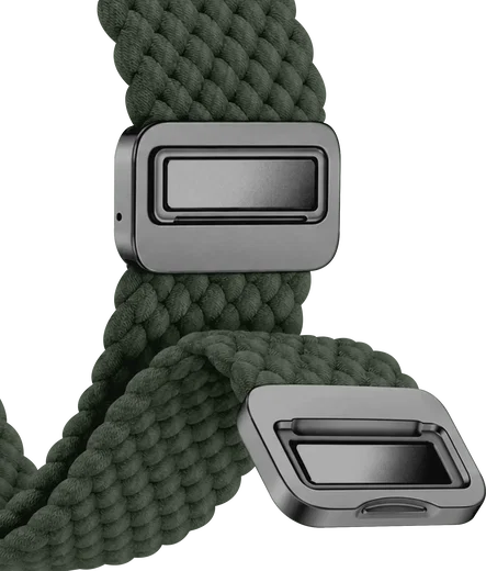 SBG Gevlochten Nylon - Apple Watch Bandje - 38/40/41/42MM - Donkergroen afbeelding 12