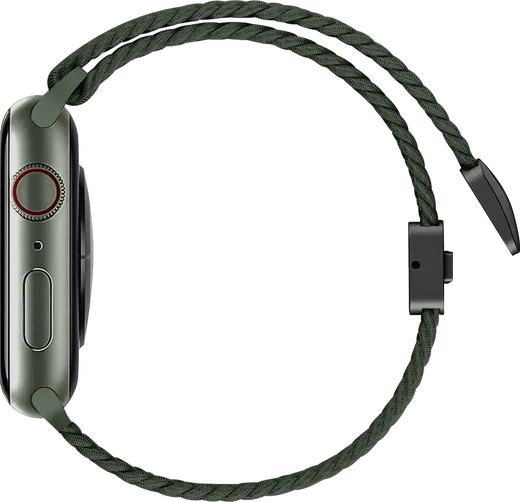 SBG Gevlochten Nylon - Apple Watch Bandje - 38/40/41/42MM - Donkergroen afbeelding 9