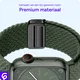 SBG Gevlochten Nylon - Apple Watch Bandje - 38/40/41/42MM - Donkergroen afbeelding 6