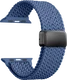 SBG Gevlochten Nylon - Apple Watch Bandje - 38/40/41/42MM - Donkerblauw afbeelding 10