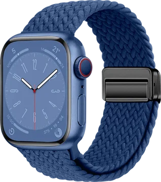 SBG Gevlochten Nylon - Apple Watch Bandje - 38/40/41/42MM - Donkerblauw