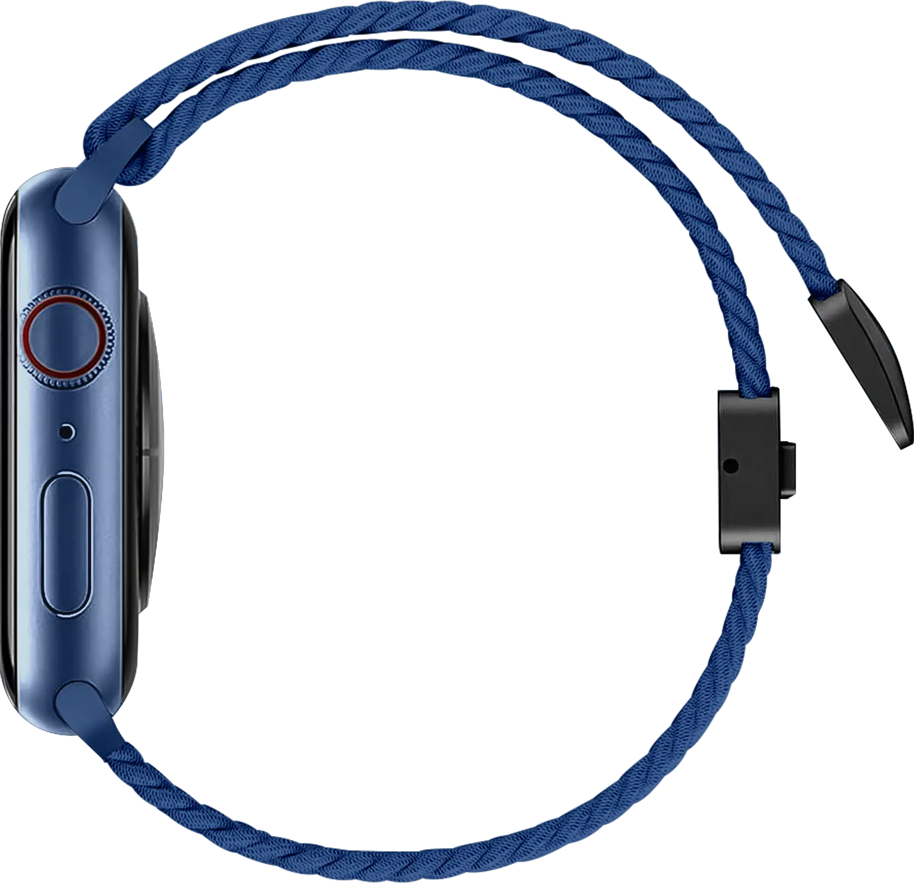 SBG Gevlochten Nylon - Apple Watch Bandje - 38/40/41/42MM - Donkerblauw afbeelding 9