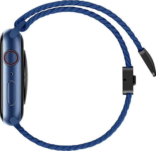 SBG Gevlochten Nylon - Apple Watch Bandje - 38/40/41/42MM - Donkerblauw afbeelding 9