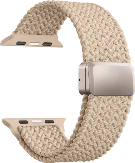 SBG Gevlochten Nylon - Apple Watch Bandje - 38/40/41/42MM - Beige afbeelding 10
