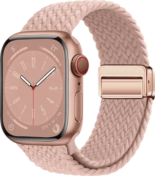 SBG Gevlochten Nylon - Apple Watch Bandje - 38/40/41/42MM - Roze