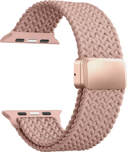 SBG Gevlochten Nylon - Apple Watch Bandje - 38/40/41/42MM - Roze afbeelding 10