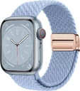 SBG Gevlochten Nylon - Apple Watch Bandje - 38/40/41/42MM - Lichtblauw
