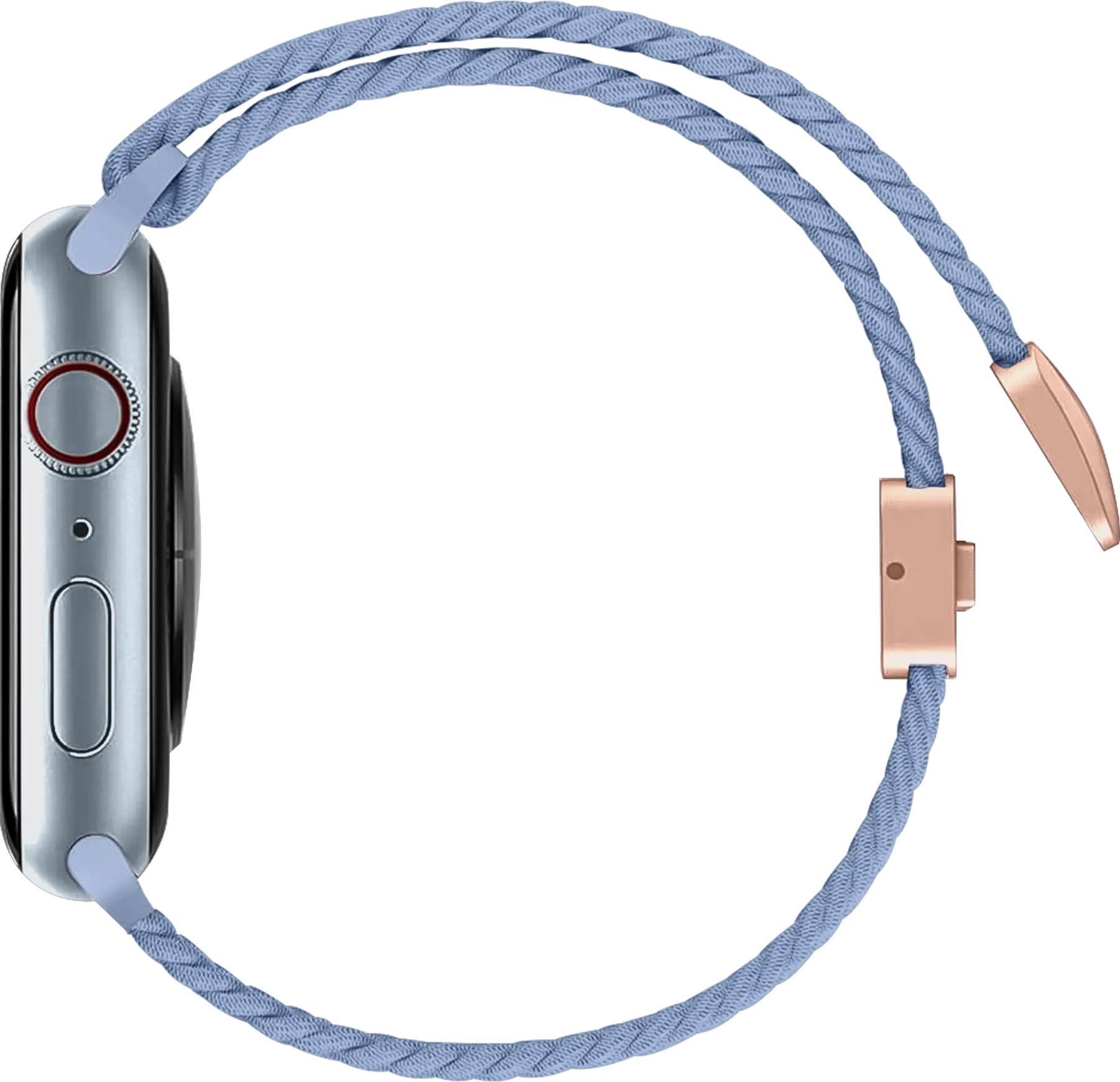 SBG Gevlochten Nylon - Apple Watch Bandje - 38/40/41/42MM - Lichtblauw afbeelding 9