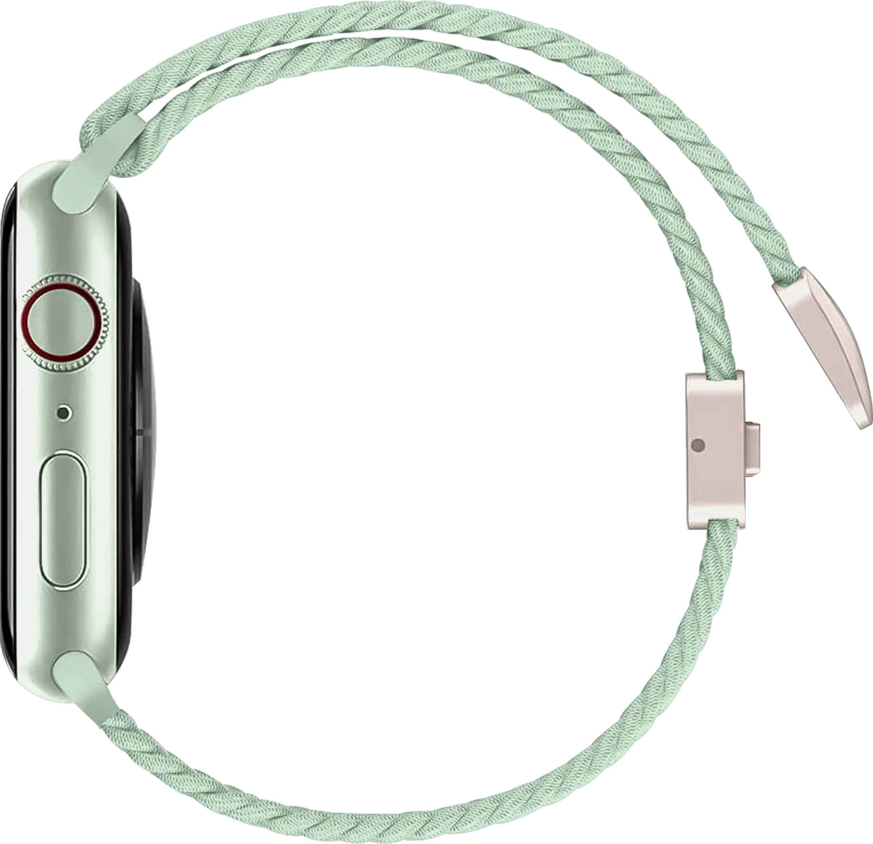 SBG Gevlochten Nylon - Apple Watch Bandje - 38/40/41/42MM - Lichtgroen afbeelding 9