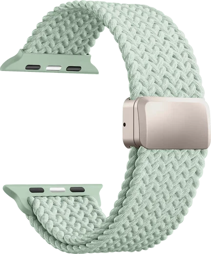 SBG Gevlochten Nylon - Apple Watch Bandje - 38/40/41/42MM - Lichtgroen afbeelding 10