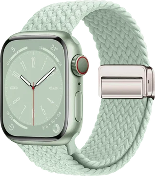 SBG Gevlochten Nylon - Apple Watch Bandje - 38/40/41/42MM - Lichtgroen