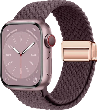 SBG Gevlochten Nylon - Apple Watch Bandje - 38/40/41/42MM - Smokey Purple
