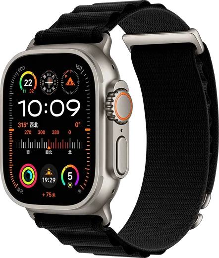 SBG Alpine Nylon - Apple Watch Bandje - 49/46/45/44/42MM - Zwart afbeelding 1