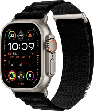 SBG Alpine Nylon - Apple Watch Bandje - 49/46/45/44/42MM - Zwart