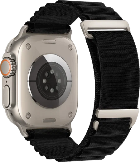 SBG Alpine Nylon - Apple Watch Bandje - 49/46/45/44/42MM - Zwart afbeelding 9