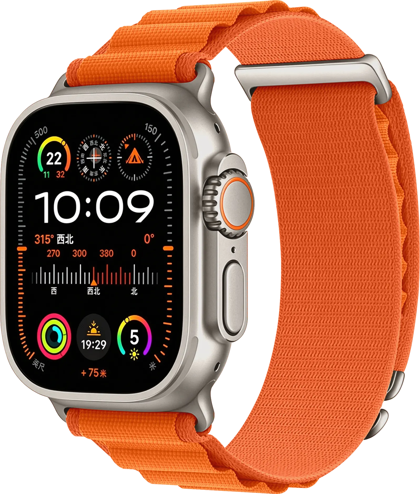 SBG Alpine Nylon - Apple Watch Bandje - 49/46/45/44/42MM - Oranje afbeelding 1