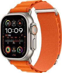 SBG Alpine Nylon - Apple Watch Bandje - 49/46/45/44/42MM - Oranje afbeelding