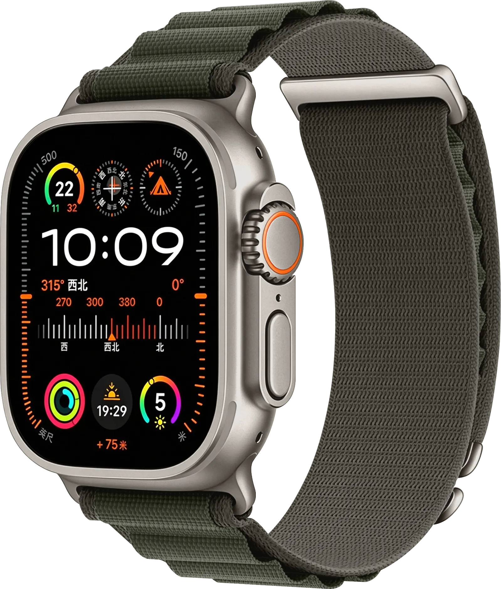 SBG Alpine Nylon - Apple Watch Bandje - 49/46/45/44/42MM - Groen afbeelding 1