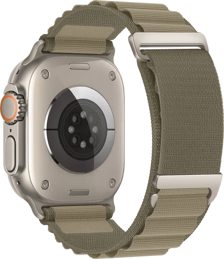 SBG Alpine Nylon - Apple Watch Bandje - 49/46/45/44/42MM - Olijf Groen afbeelding 9