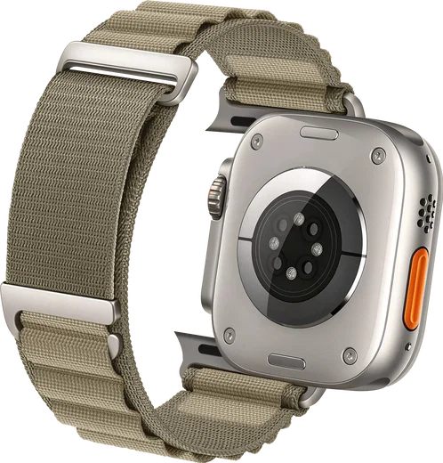 SBG Alpine Nylon - Apple Watch Bandje - 49/46/45/44/42MM - Olijf Groen afbeelding 11