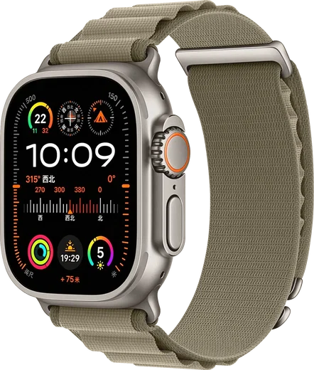 SBG Alpine Nylon - Apple Watch Bandje - 49/46/45/44/42MM - Olijf Groen afbeelding 1